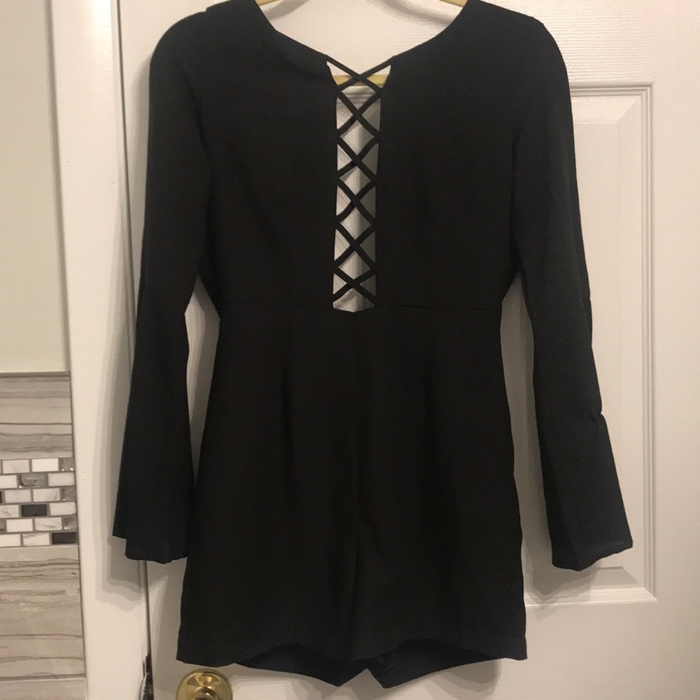 Charolette Russell Black romper size small